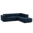 Ecksofa mit Ottomane Shyla | Blau