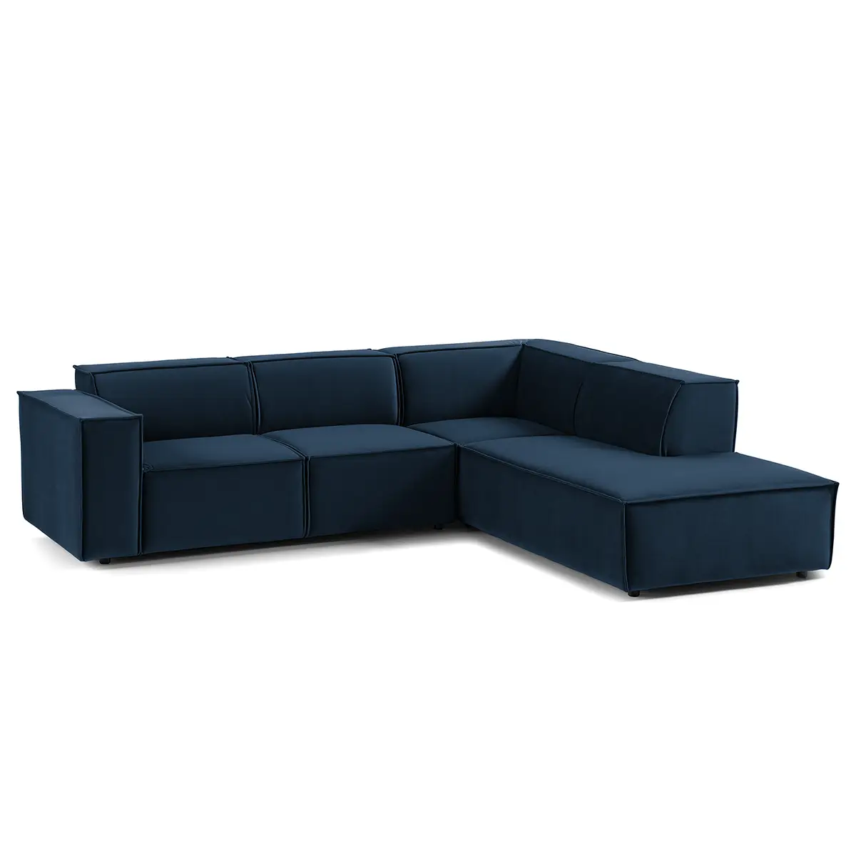 Ecksofa mit Ottomane Shyla | Blau