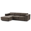 Ecksofa mit Longchair Shyla | Braun