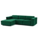 Ecksofa mit Longchair Shyla | Grün