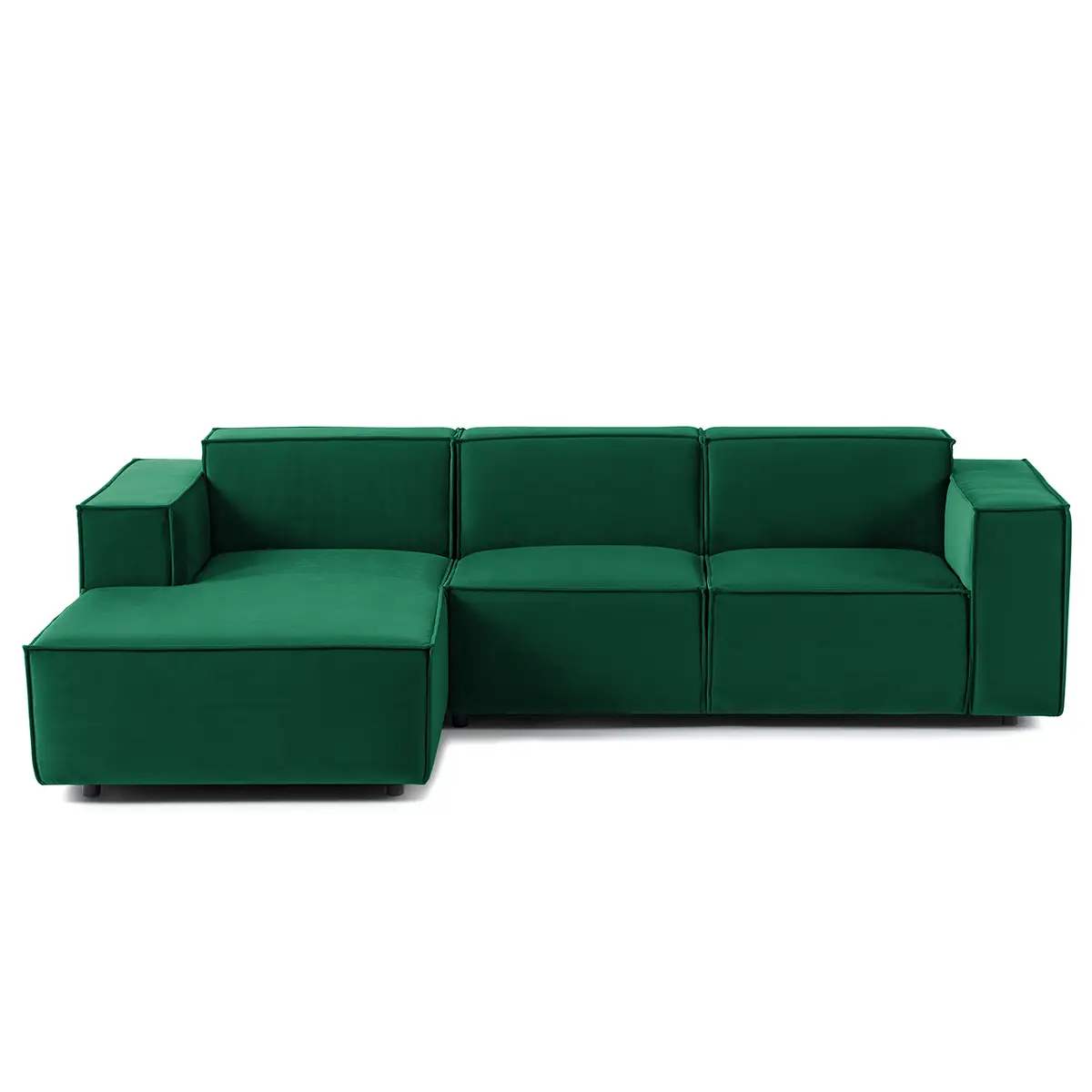 Ecksofa mit Longchair Shyla | Grün