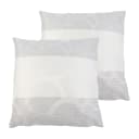 Kissenbezug Conelly 2er-Set Grau/Hellgrau 40 x 40cm Kunstfaser | Grau