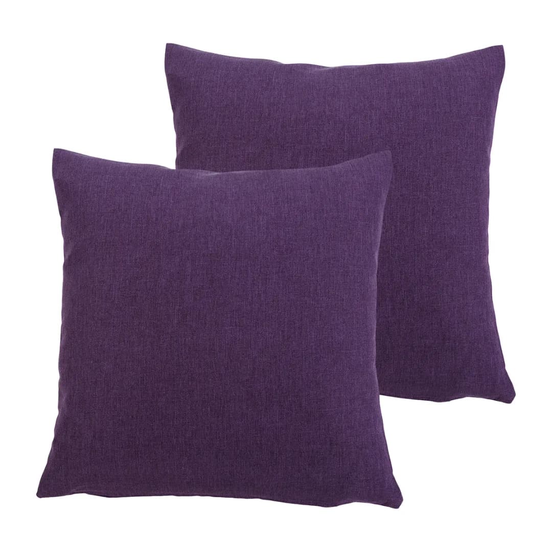 Kissenbezug Milano 2er-Set Violett/Dunkellila 40 x 40cm Kunstfaser