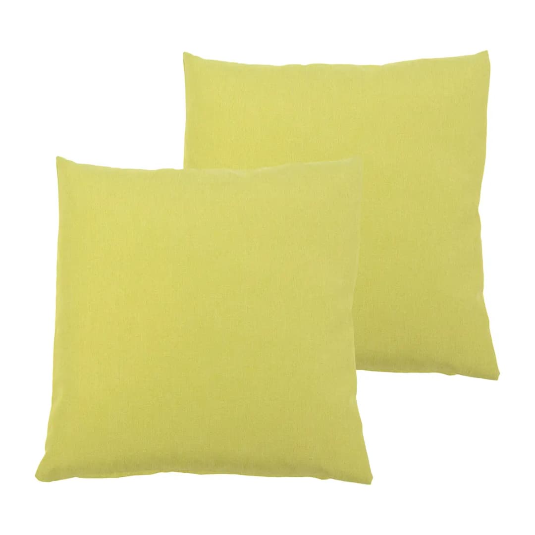Kissenbezug Milano 2er-Set Grün/Currygelb 50 x 50cm Kunstfaser