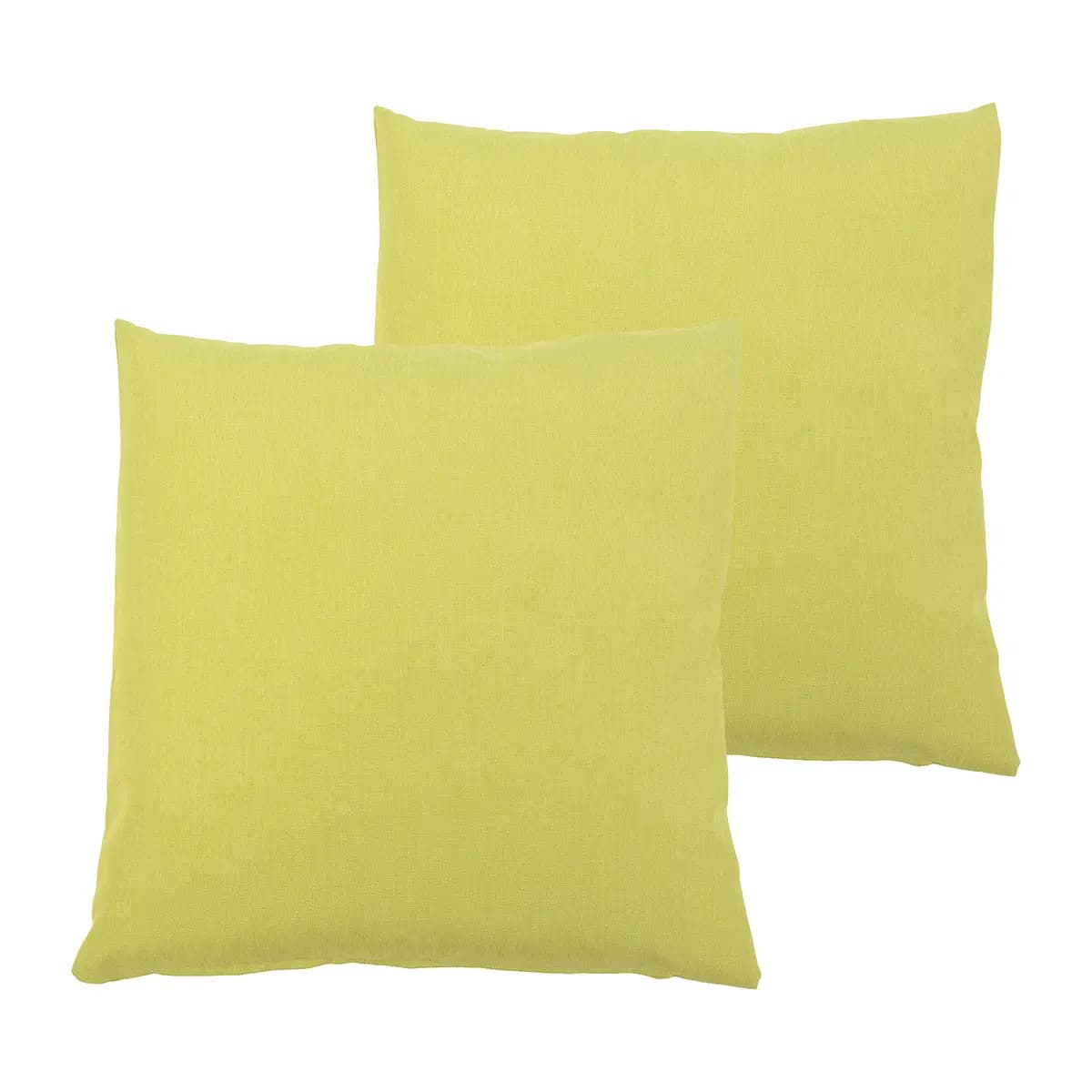 Kissenbezug Milano 2er-Set Grün/Currygelb 50 x 50cm Kunstfaser