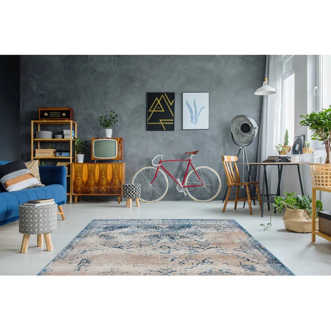 Kurzflorteppich Antigua II Beige 120 x 170cm Kunstfaser | Beige