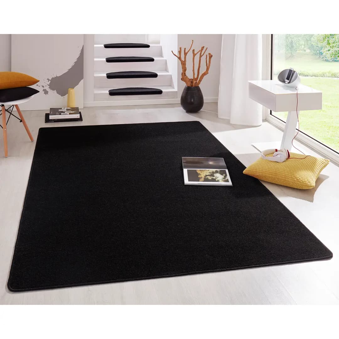 Kurzflorteppich Fancy | Schwarz