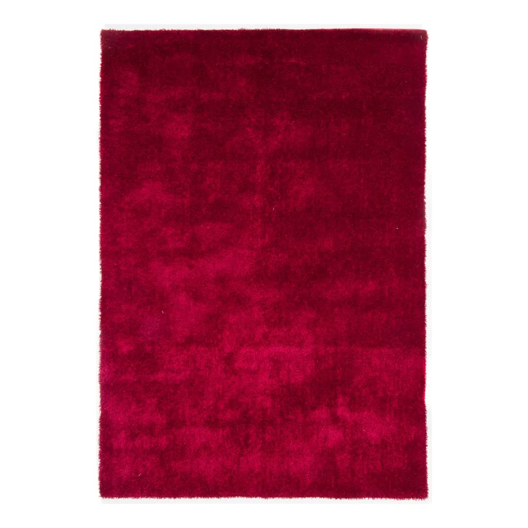 Hochflorteppich 160 x 230cm Rot/Dunkelrot | Rot