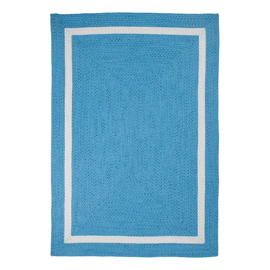 In-/Outdoorteppich Blau/Mittelblau Kunstfaser 70 x 140cm | Blau