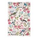 In-/Outdoorteppich Birds Weiß Kunstfaser 120 x 180cm | Weiß