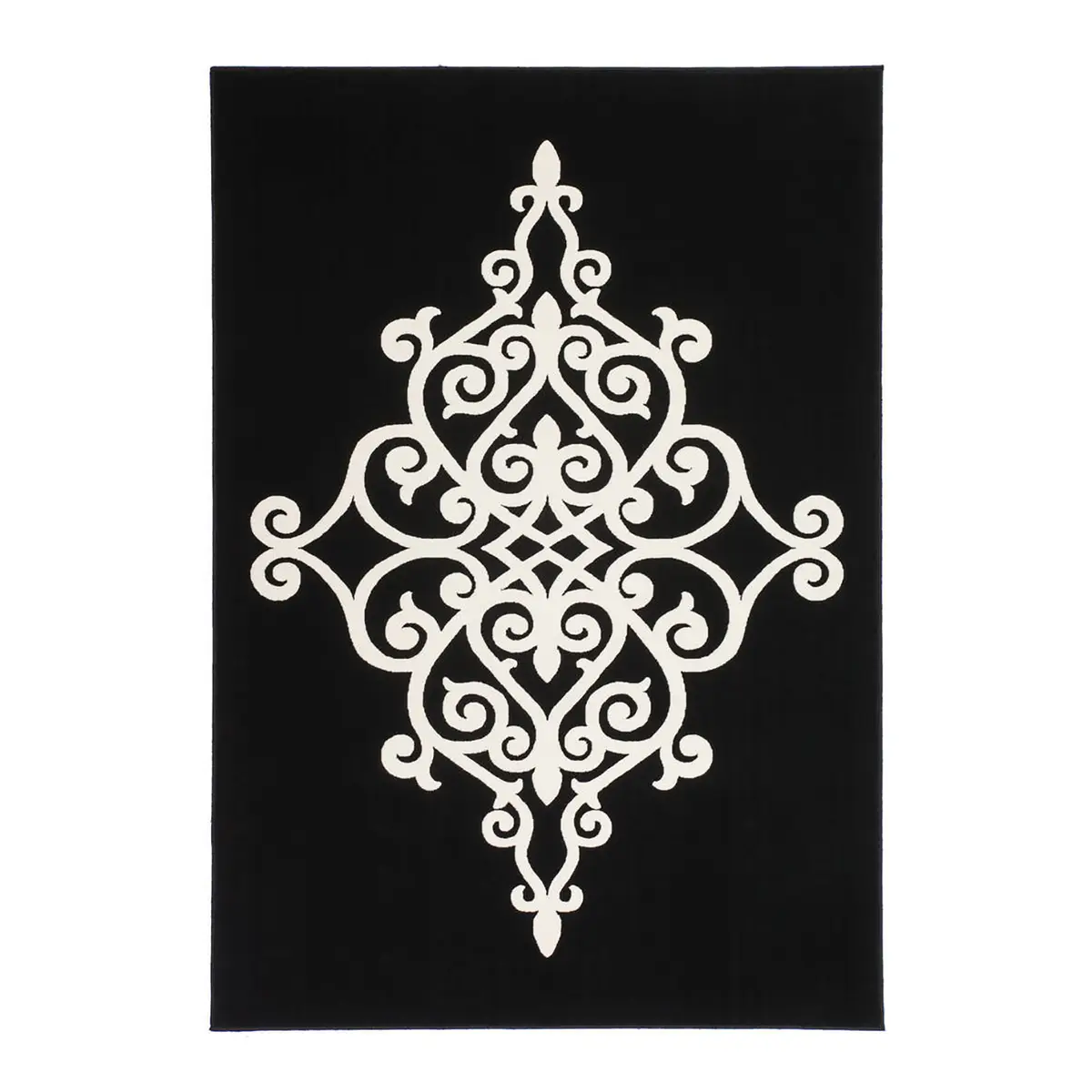 Kurzflorteppich Manolya 2099 Schwarz | Schwarz