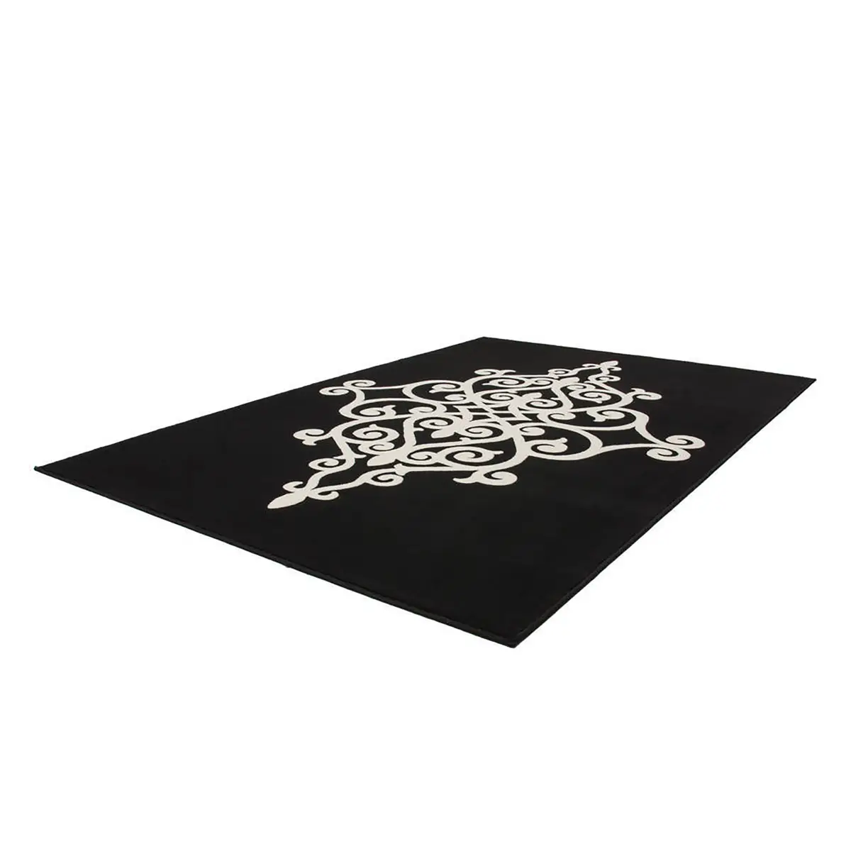 Kurzflorteppich Manolya 2099 Schwarz | Schwarz
