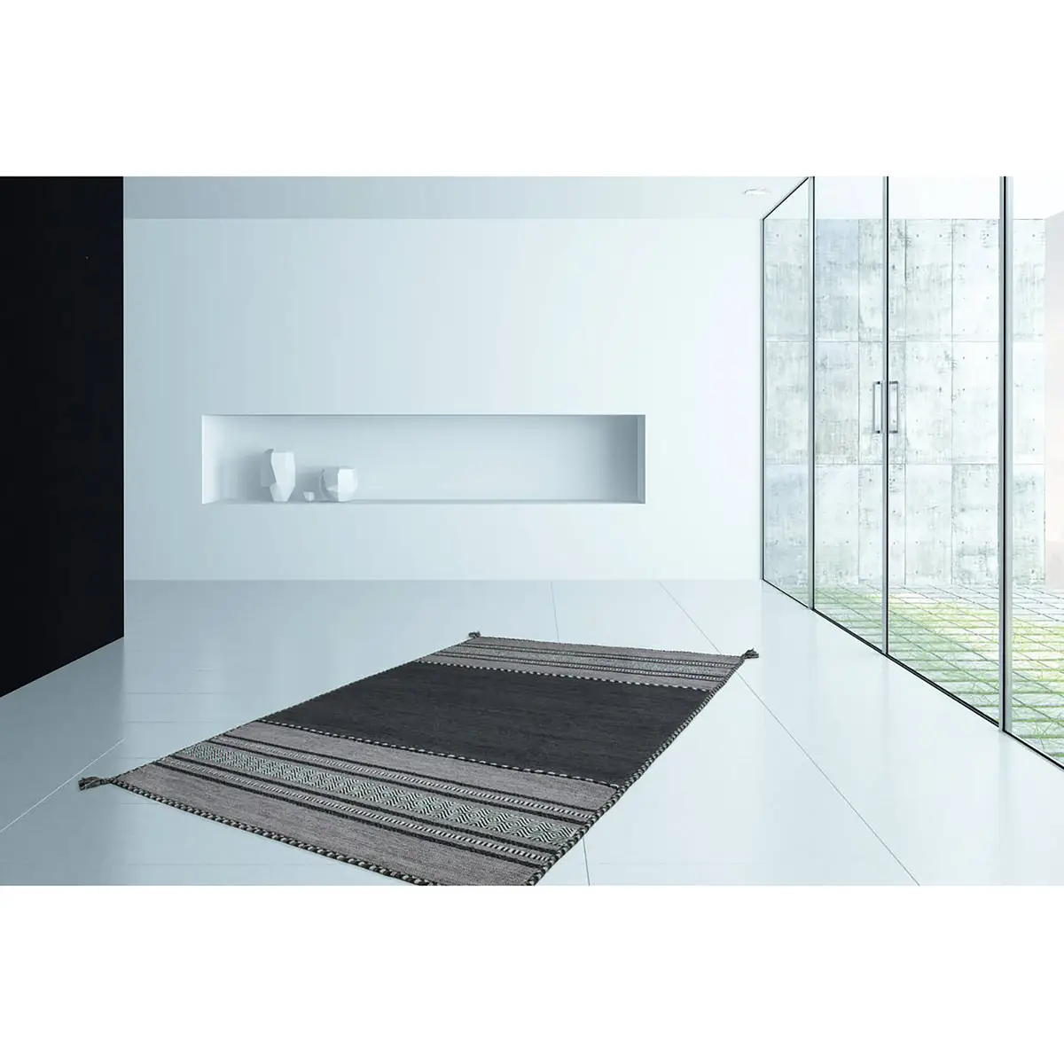 Wollteppich Alhambra 335 Grau/Grau 160 x 230cm | Grau