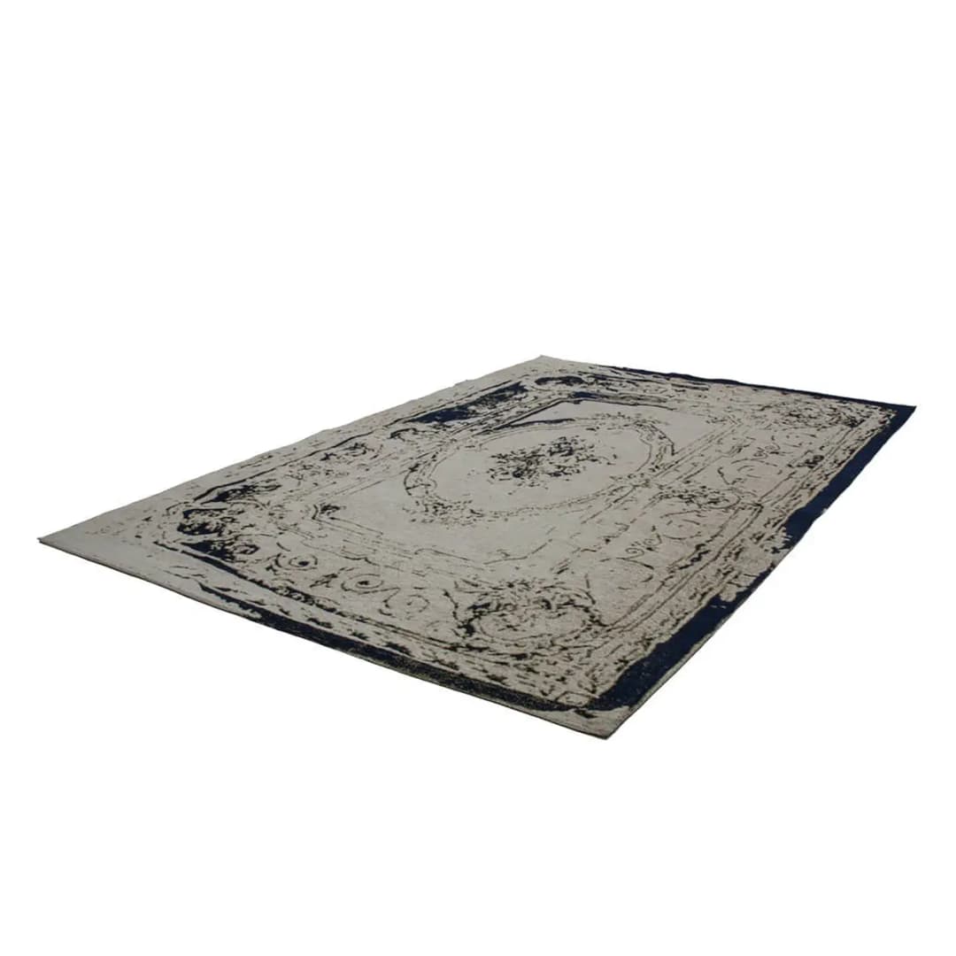 Kurzflorteppich Ballerina 740 Grau/Dunkelblau 160 x 230cm