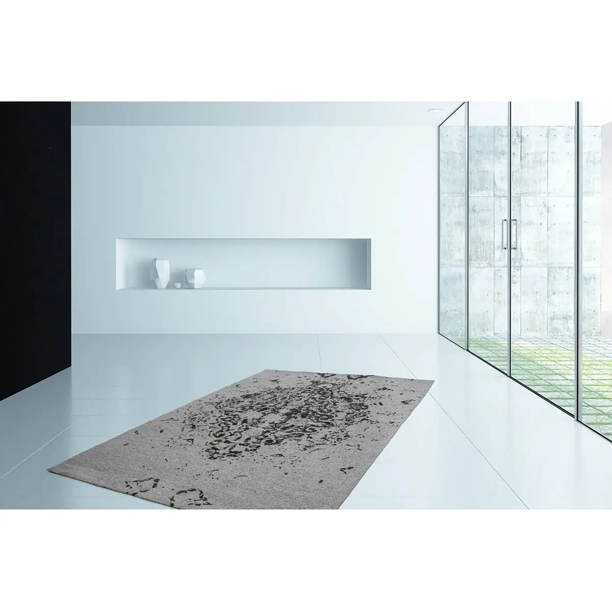 Kurzflorteppich Ballerina 700 Grau/Grau 80 x 150cm Webstoff