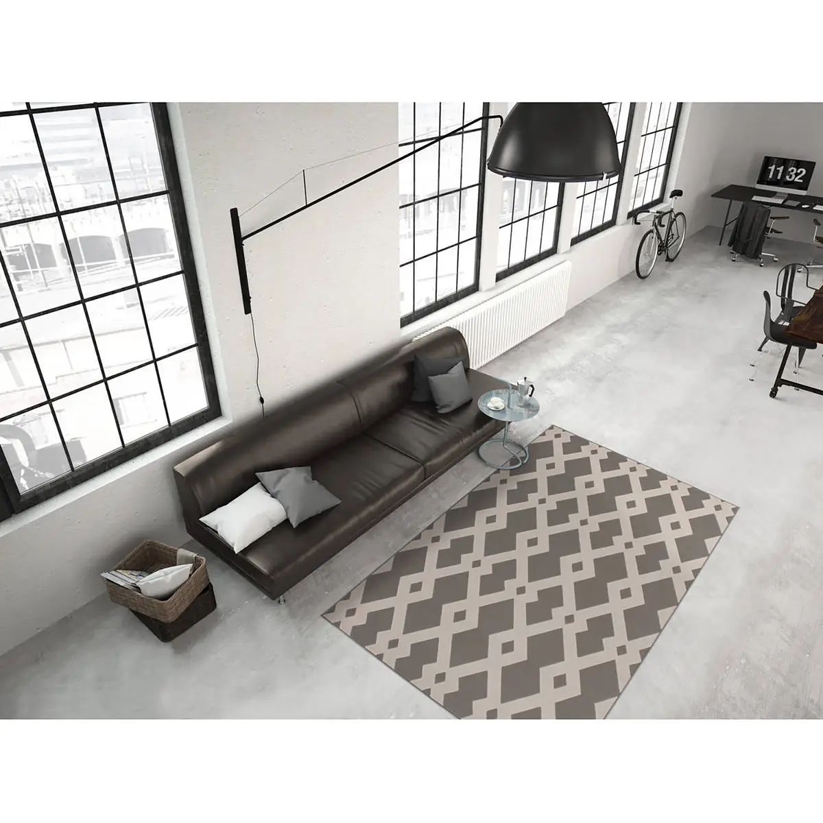 Kurzflorteppich Now! 100 Grau/Taupe Webstoff 160 x 230cm | Grau