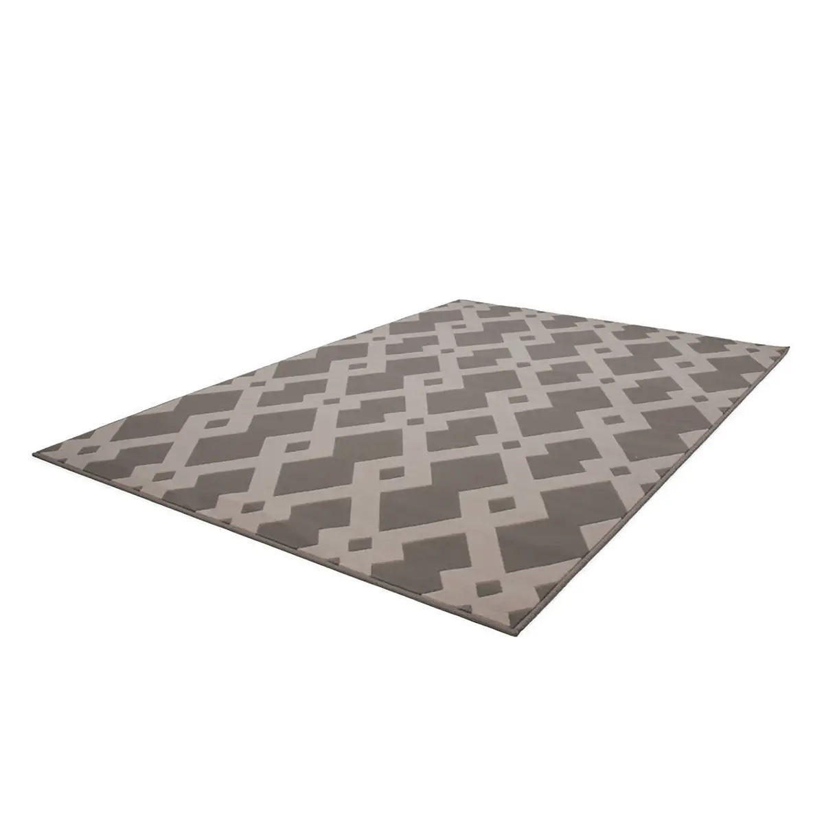 Kurzflorteppich Now! 100 Grau/Taupe Webstoff 80 x 150cm | Grau