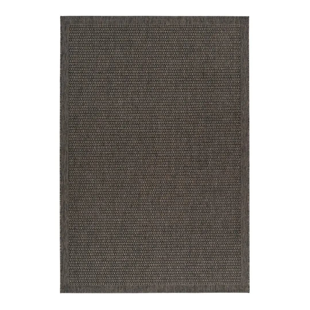 Kurzflorteppich Indonesia-Kediri Grau/Taupe Webstoff 80 x 230cm