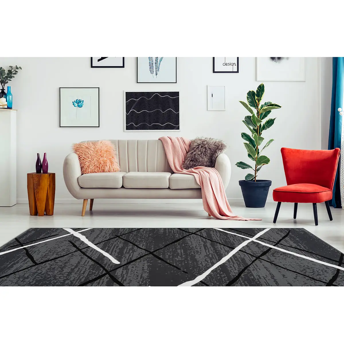 Kurzflorteppich Vancouver 110 | Grau