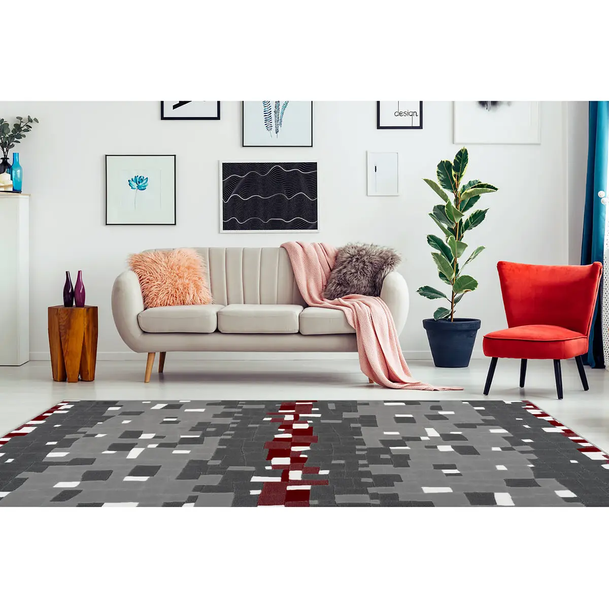 Kurzflorteppich Vancouver 210 | Mehrfarbig