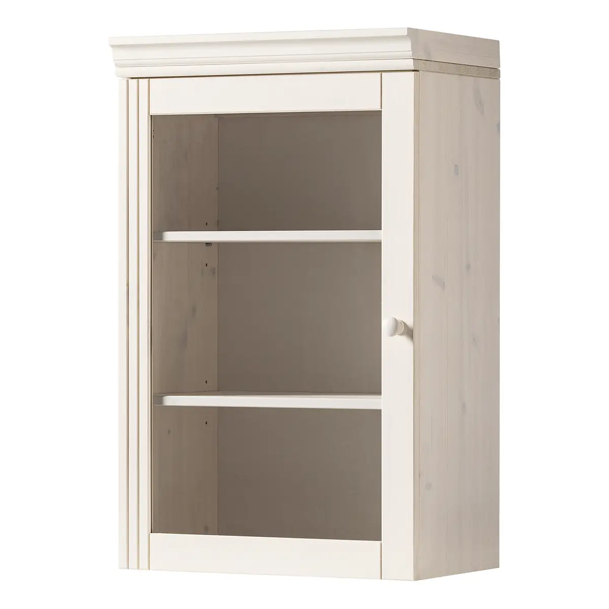 Massiver Hängeschrank Typ A 50cm Weiß/Kiefer Weiß | Holztöne