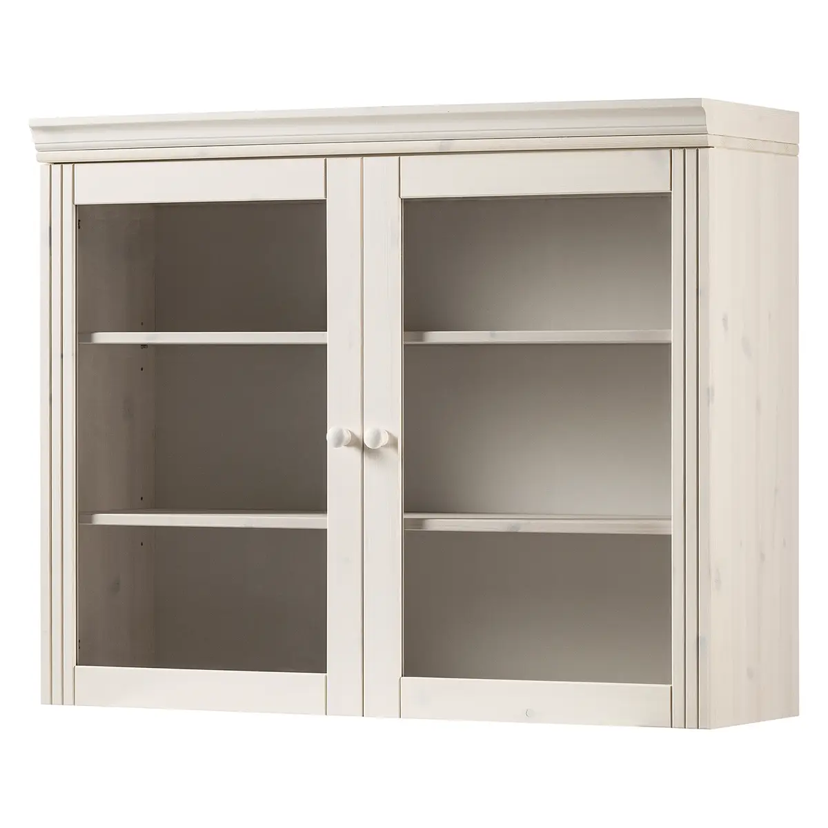 Massiver Hängeschrank Typ A 100cm Weiß/Kiefer Weiß | Weiß