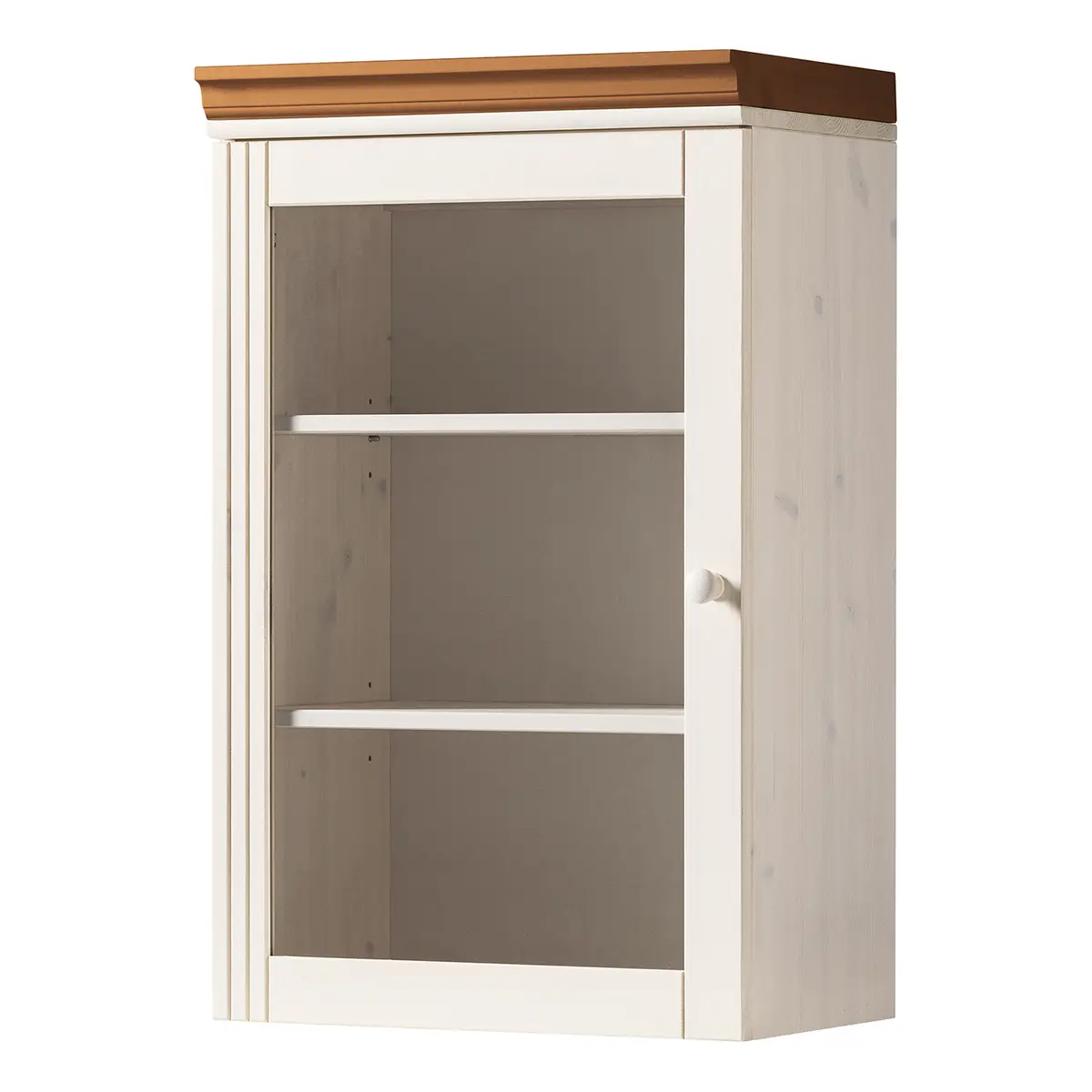 Massiver Hängeschrank Typ A 50cm Weiß/Kiefer Honig | Mehrfarbig