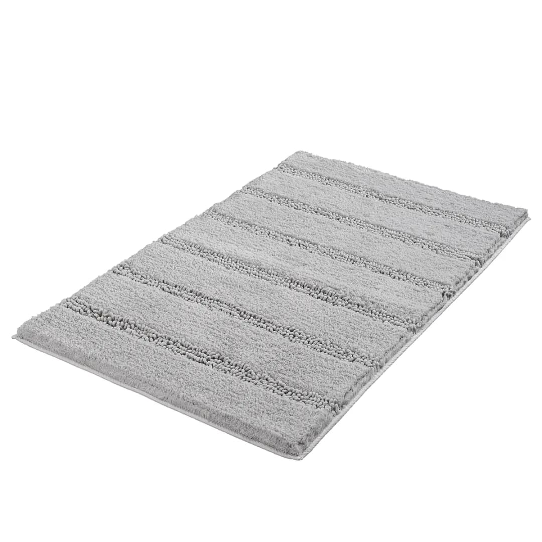 Badteppich 70 x 120cm Grau/Lichtgrau | Grau