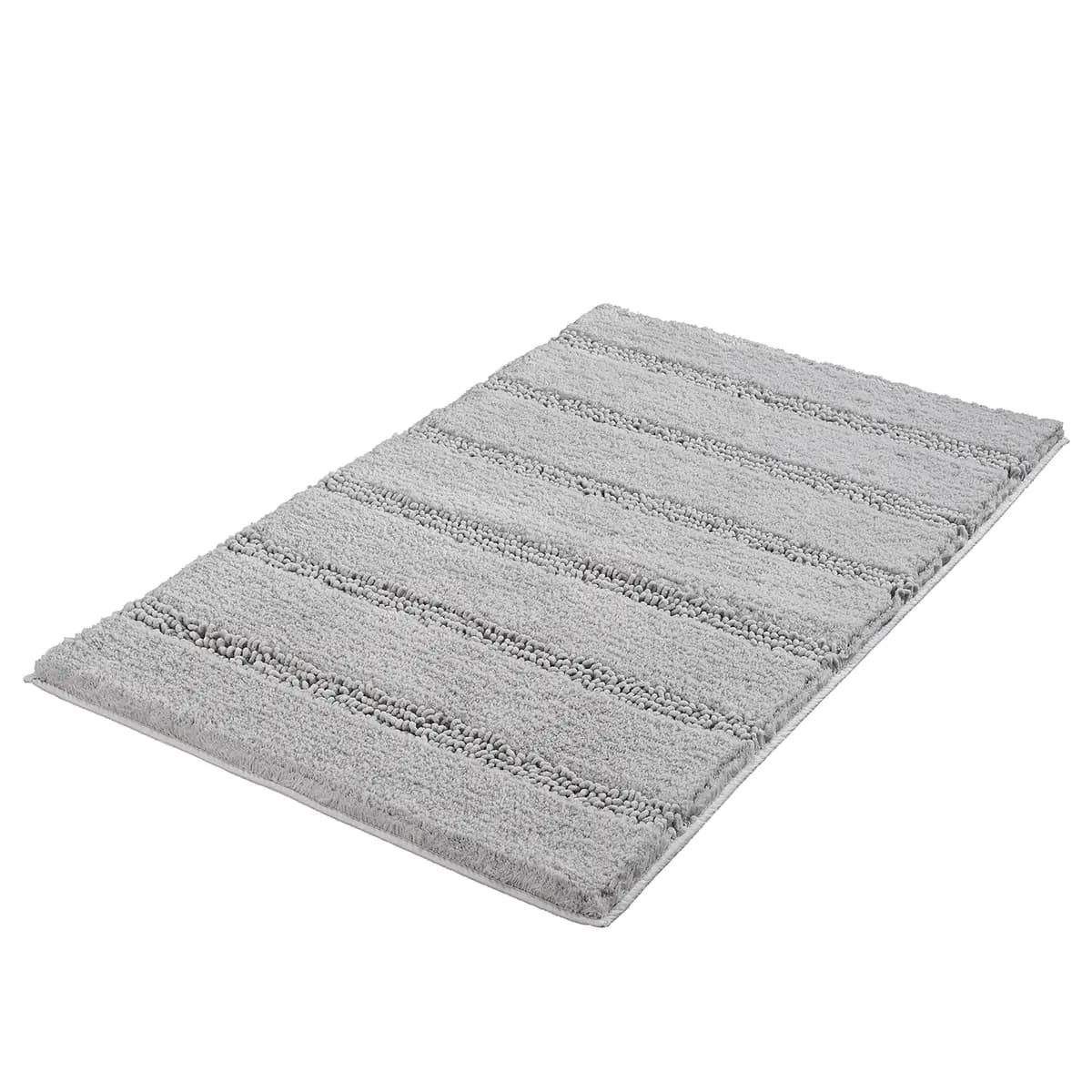 Badteppich 70 x 120cm Grau/Lichtgrau | Grau