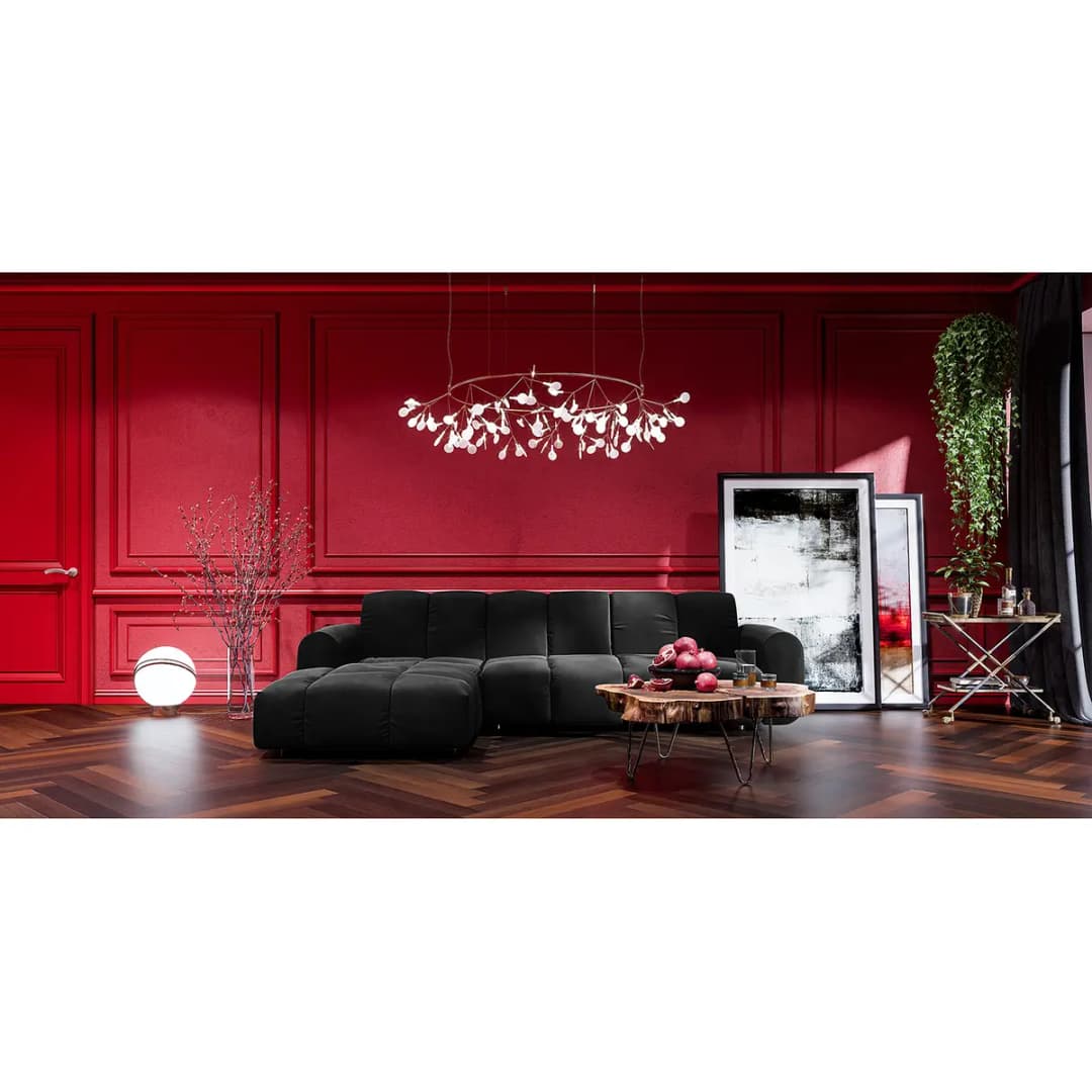 Ecksofa Malter | Schwarz