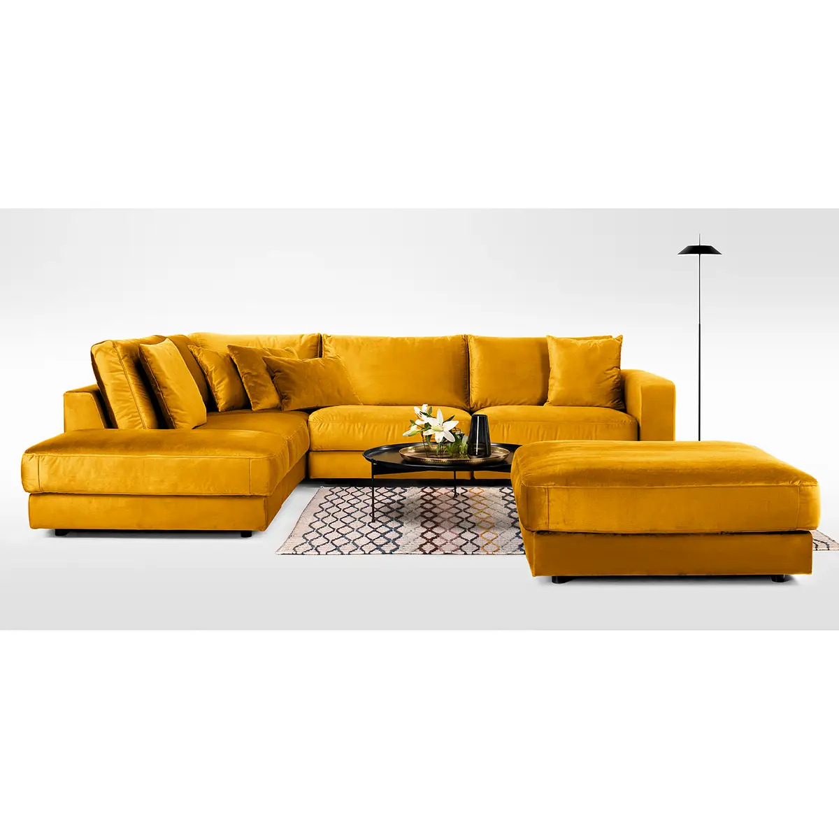 Polsterhocker Oakey I | Gelb