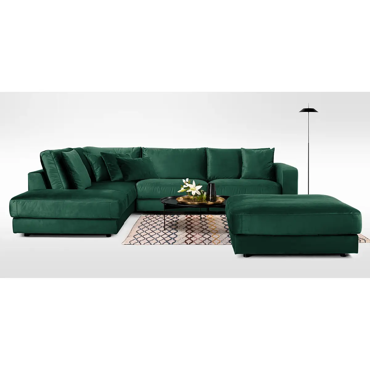 Polsterhocker Oakey I | Grün