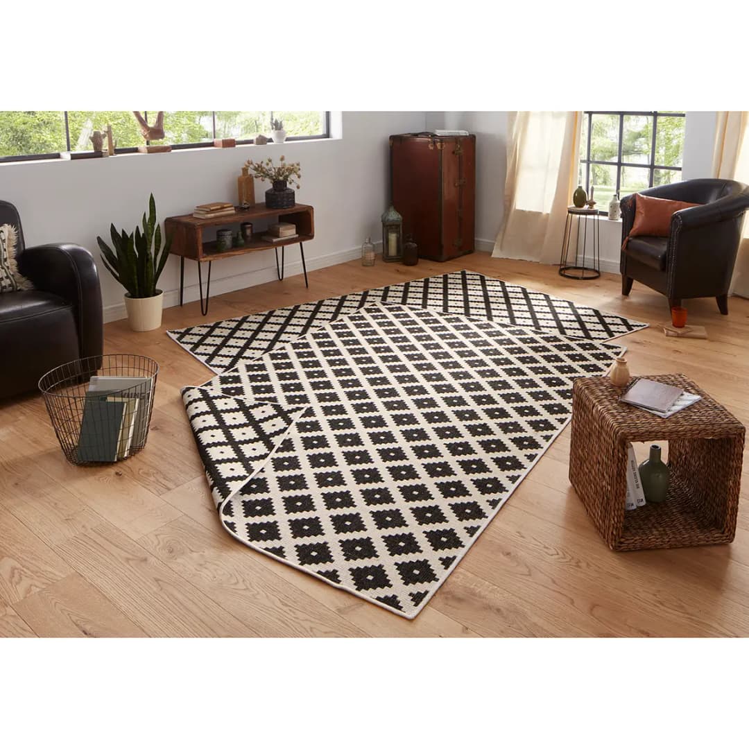 In-/Outdoorteppich Nizza | Schwarz