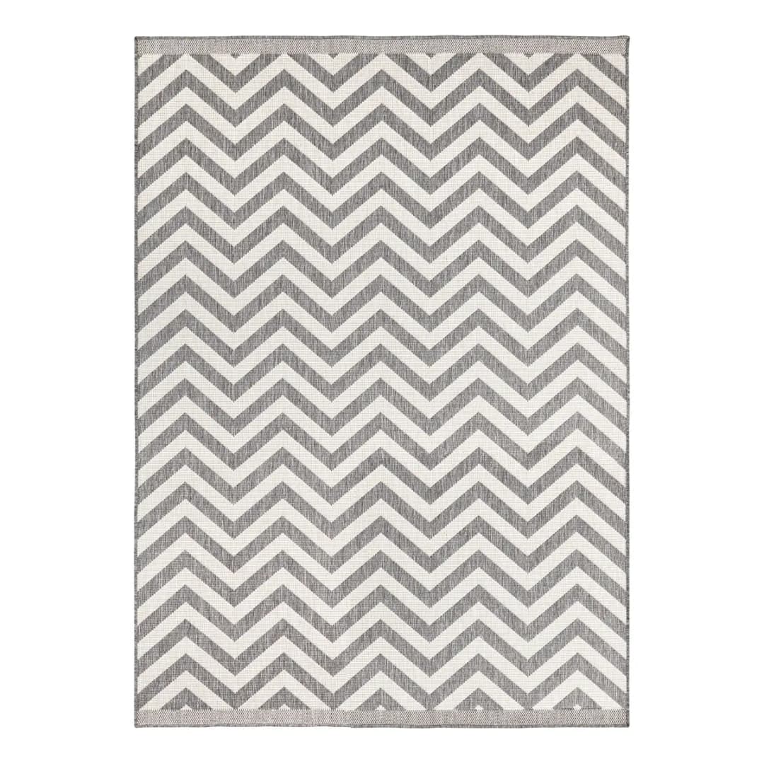 In-/Outdoorteppich Palma Grau/Grau Webstoff 80 x 150cm | Grau