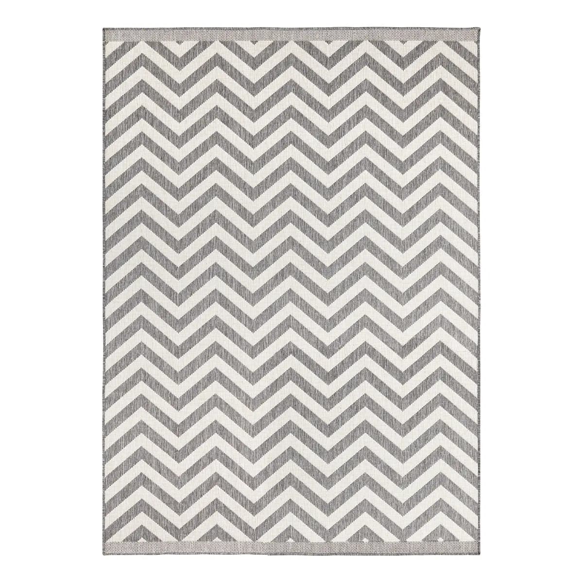 In-/Outdoorteppich Palma Grau/Grau Webstoff 80 x 150cm | Grau