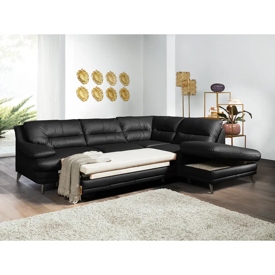 Ecksofa Lutz II | Schwarz