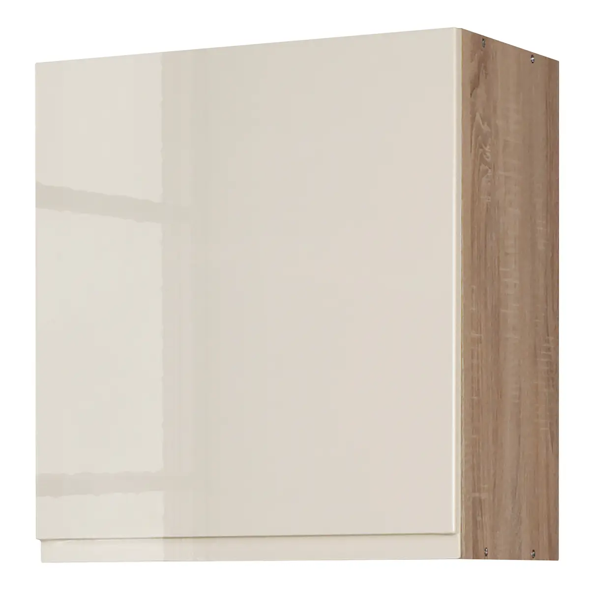 Hängeschrank Cardiff I 50cm Beige/Hochglanz Creme/Eiche Sonoma Dekor
