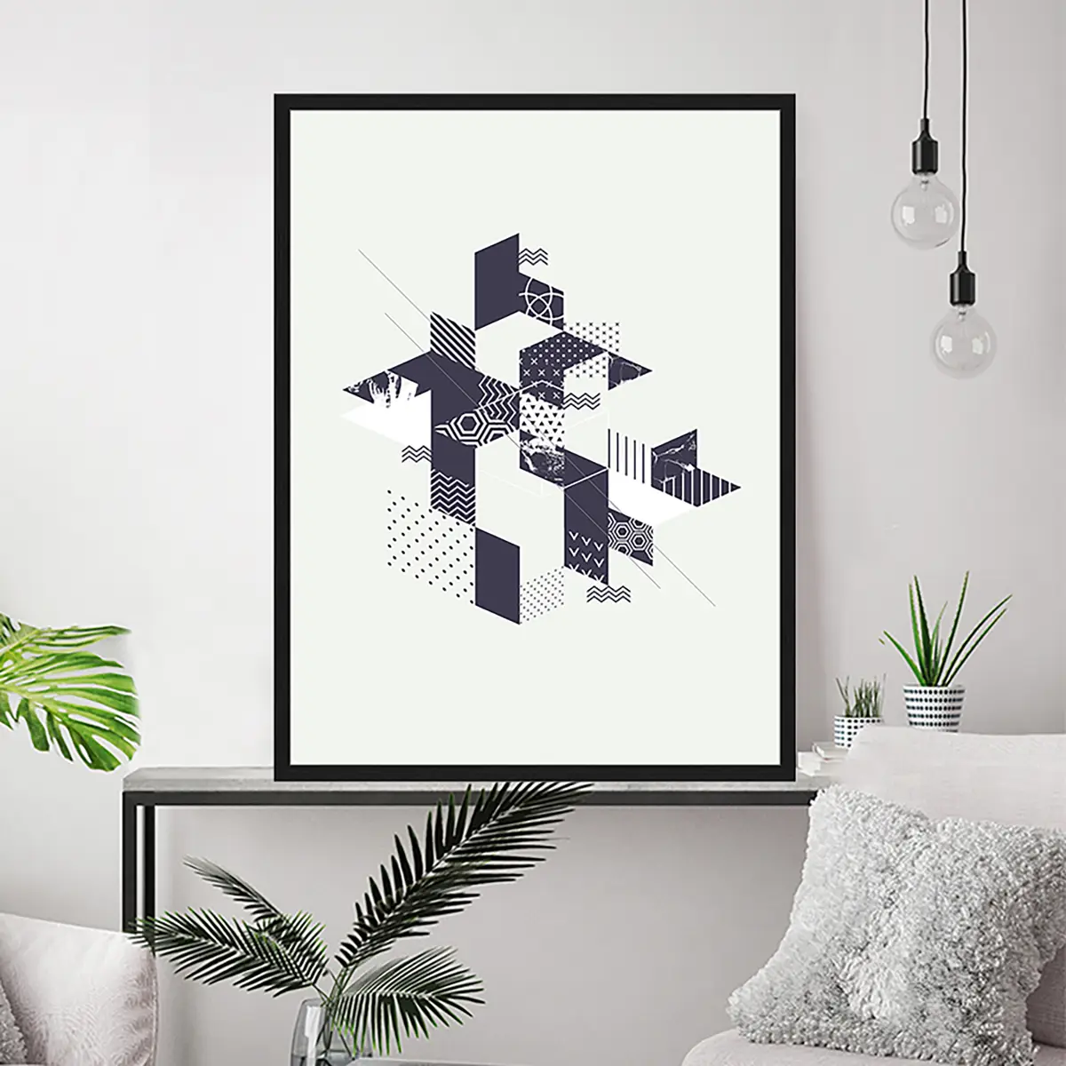 Bild Labyrinth Rahmen | Mehrfarbig