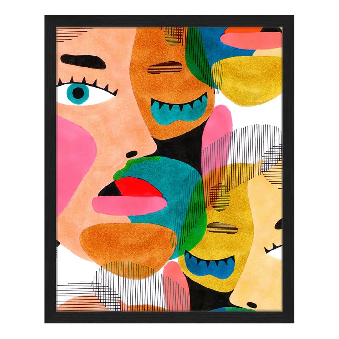 Bild The Face Rahmen | Mehrfarbig