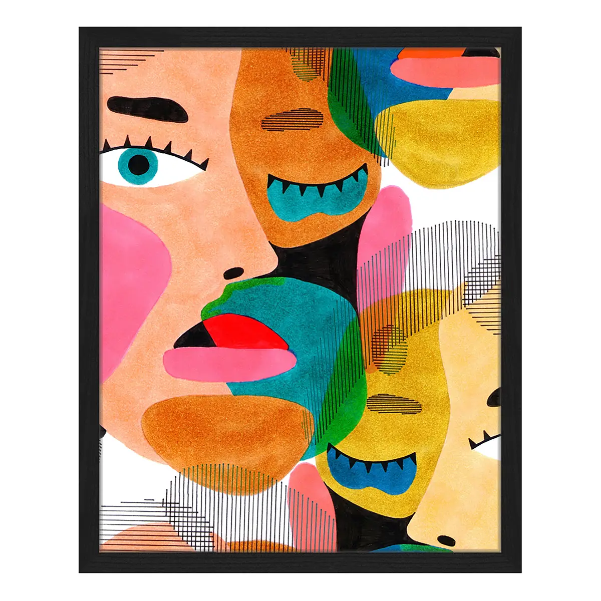 Bild The Face Rahmen | Mehrfarbig