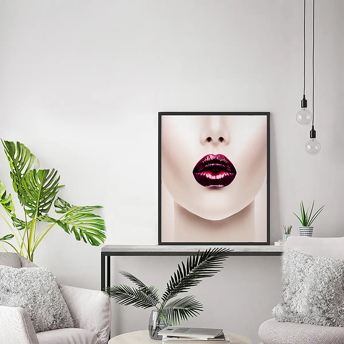 Bild Lips Rahmen | Mehrfarbig