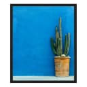 Bild Blue Wall with Cactus | Mehrfarbig