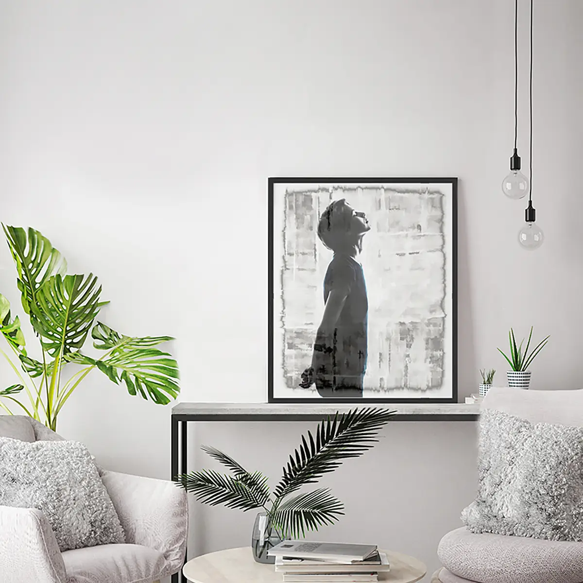Bild In thought Rahmen | Mehrfarbig