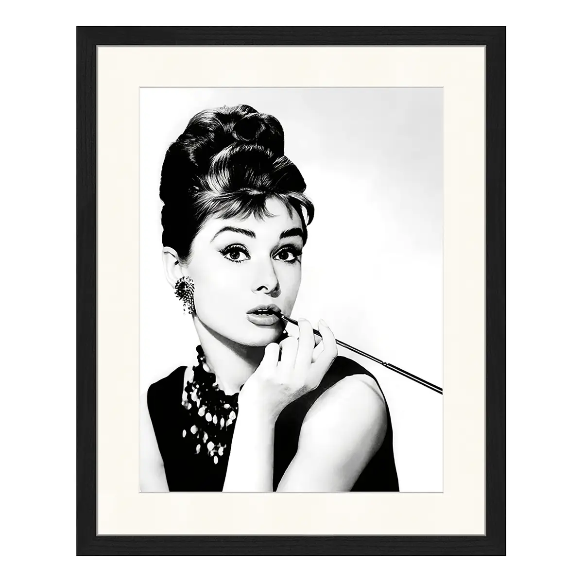 Bild Audrey Hepburn Smoking | Mehrfarbig