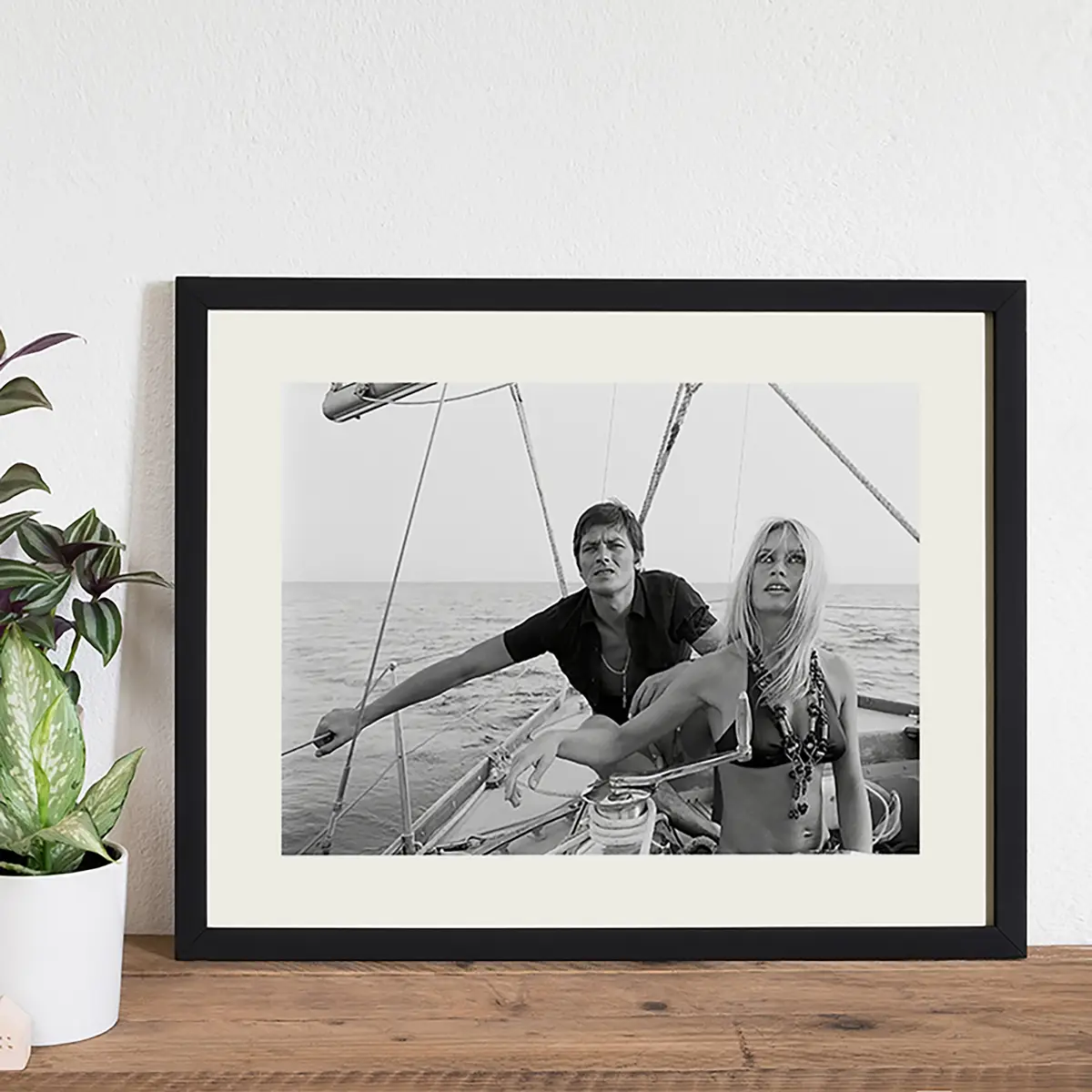 Bild Alain Delon and Brigitte Bardot | Mehrfarbig