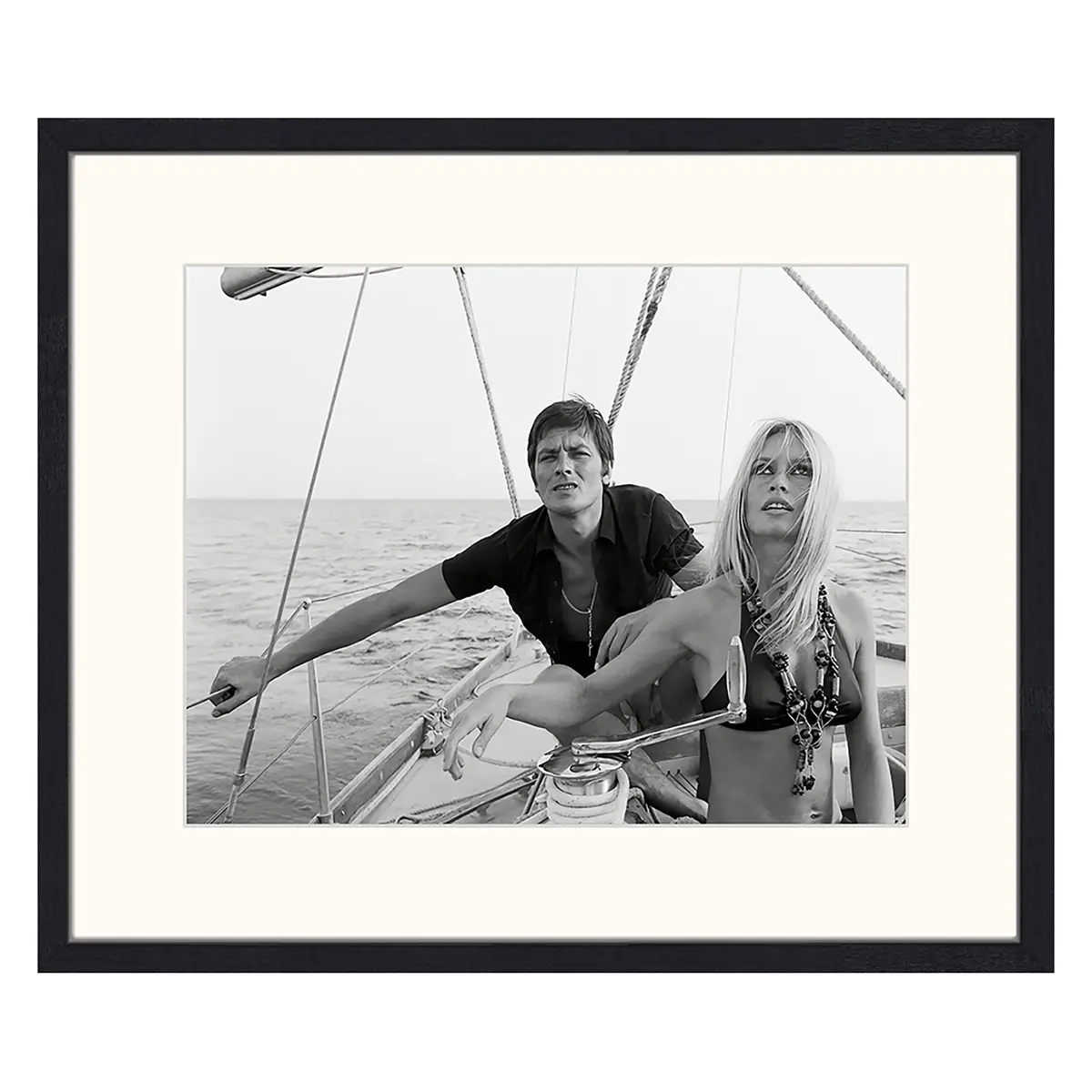 Bild Alain Delon and Brigitte Bardot | Mehrfarbig