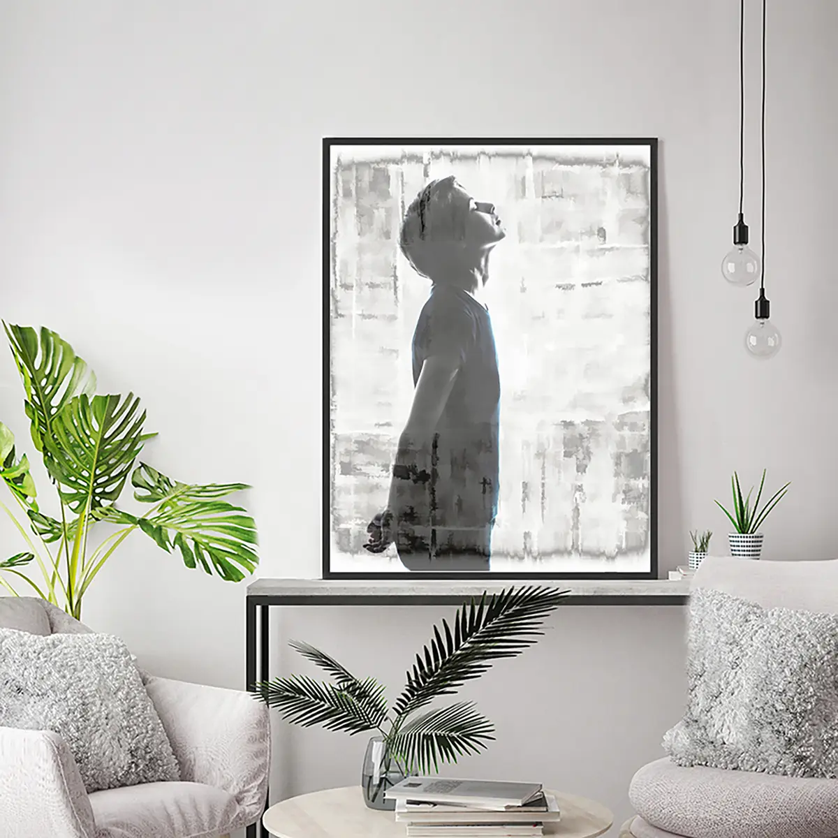 Bild In thought Rahmen | Mehrfarbig
