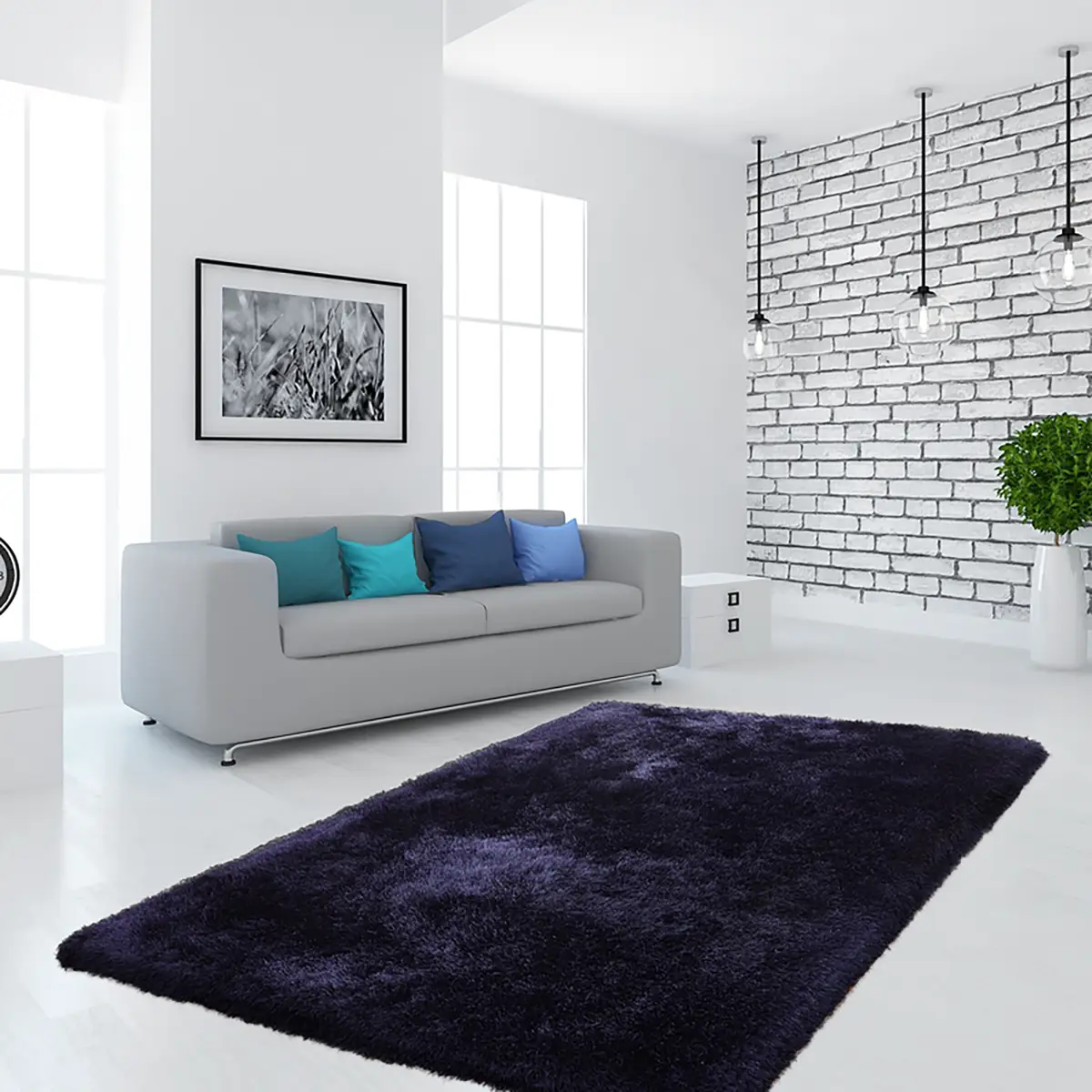 Hochflorteppich Cosy 410 | Blau