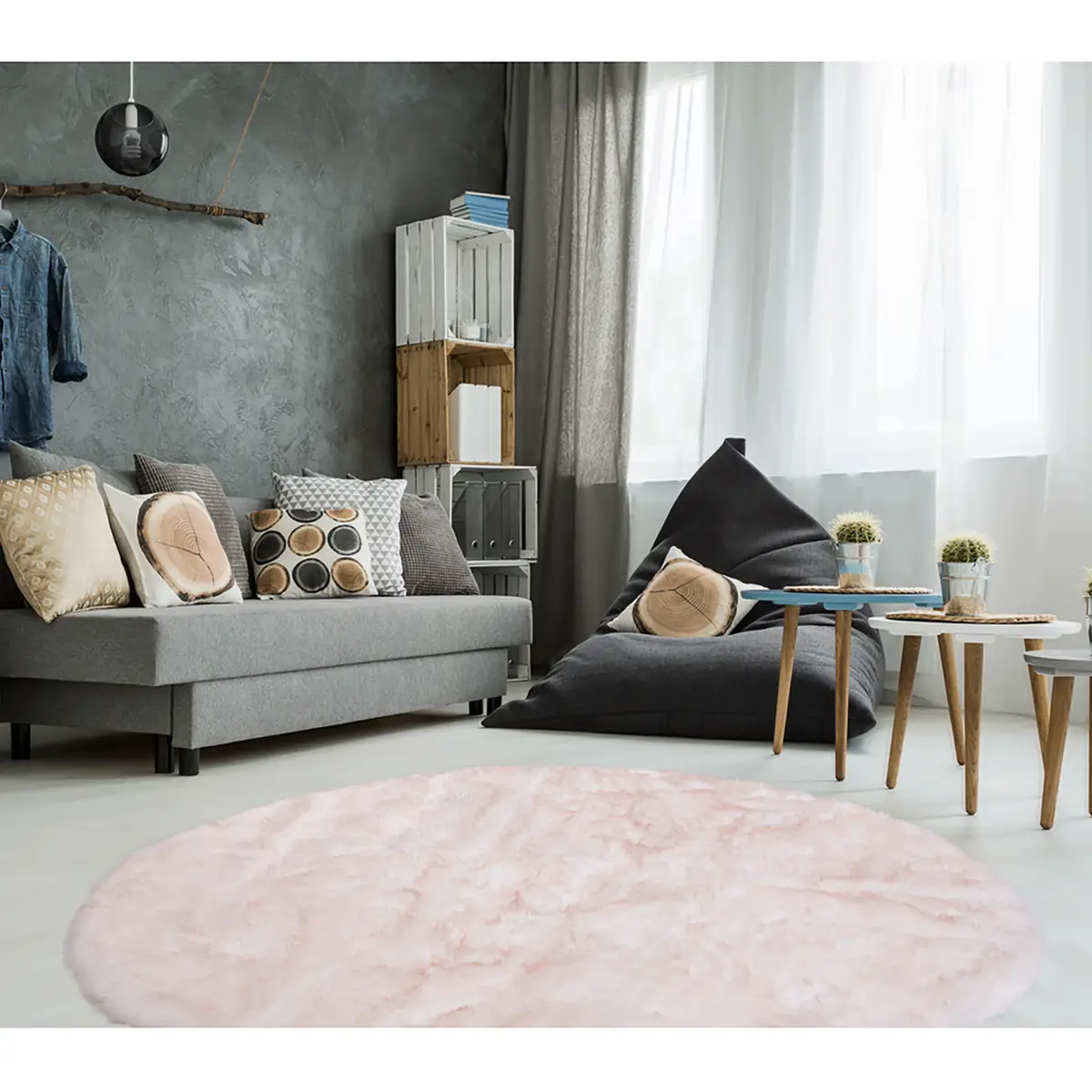 Fellteppich Crown 110 II | Rosa