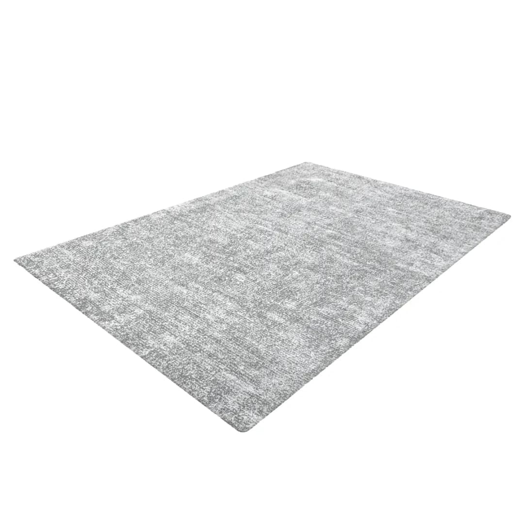Kurzflorteppich Etna 110 Grau/Silber/Grau 170 x 120cm Webstoff